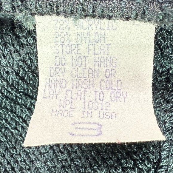 Joan Vass Teal Cardigan V Neck Oversized Purple Buttons Size XL - Picture 7 of 9